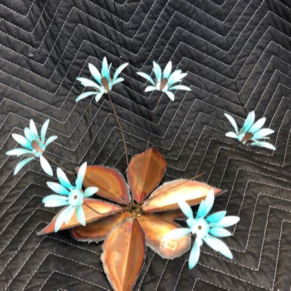 Vintage Friedle Metal Flower Art